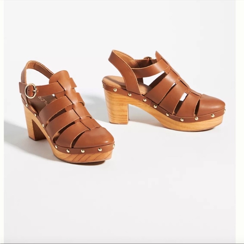 NEW in box Anthropologie Pilcro fisherman clog heels.